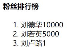 有序列表