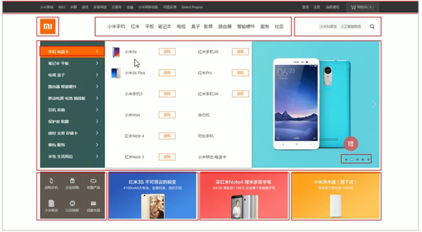 网页是有盒子组成的